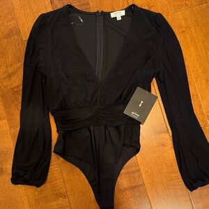 Privy Elegant Black Bodysuit